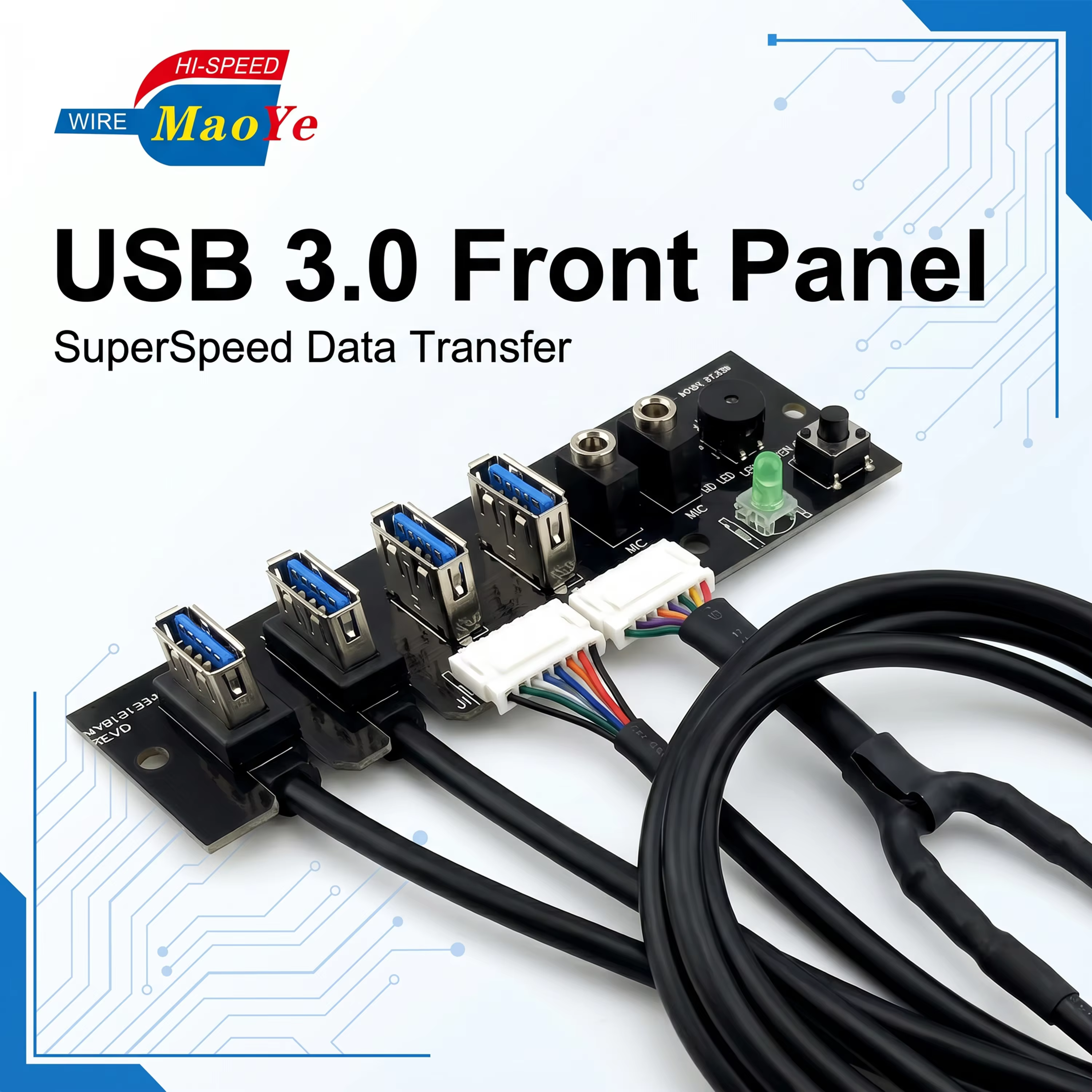 ATX USB3.0 HD Audio ITX / SFF 电脑机箱前置 I/O 线缆组件