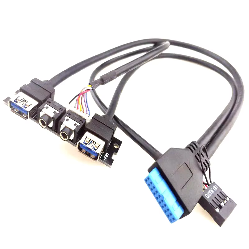 USB3.0 HD Audio 電腦機殼前置 I/O 線纜組件