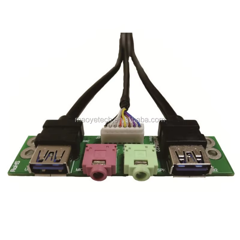 0 + 2 USB3.0 HD Audio 電腦機殼前置 I/O 線纜組件
