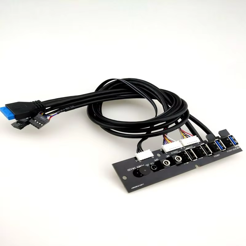 USB3.0 电源与重启开关 电脑机箱前置 I/O 线缆组件
