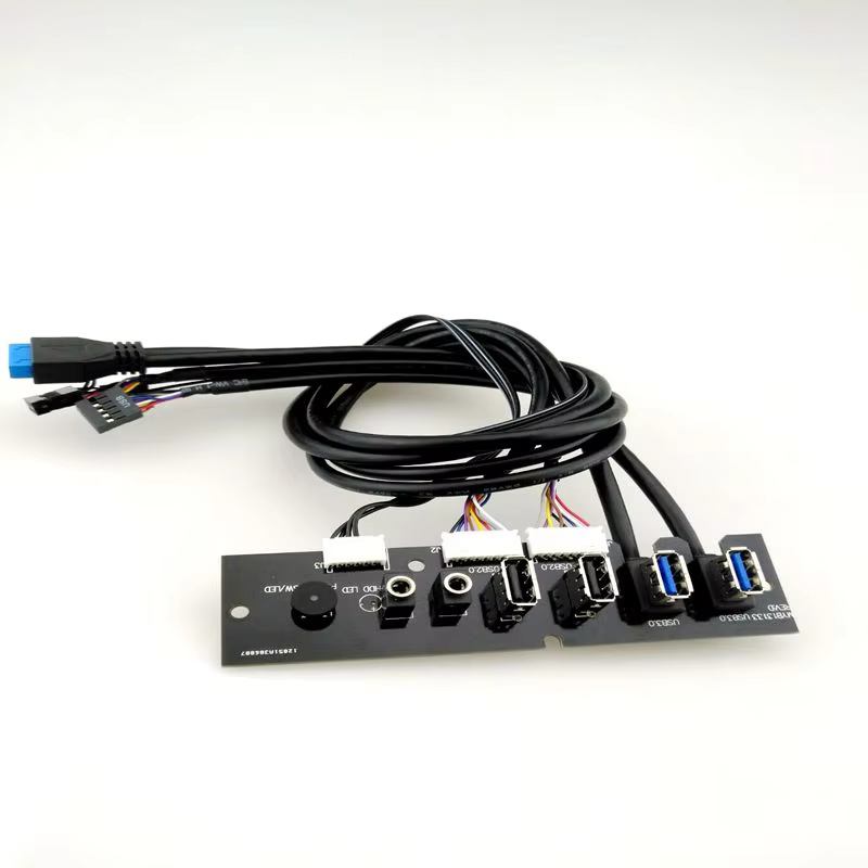 USB3.0 电源与重启开关 电脑机箱前置 I/O 线缆组件