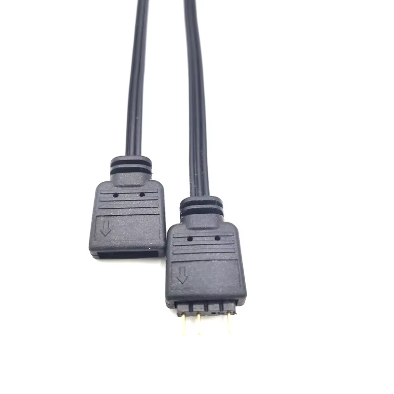 4pin 180° 公对母 母对母 镀锡铜导体 风扇与 PWM 控制线