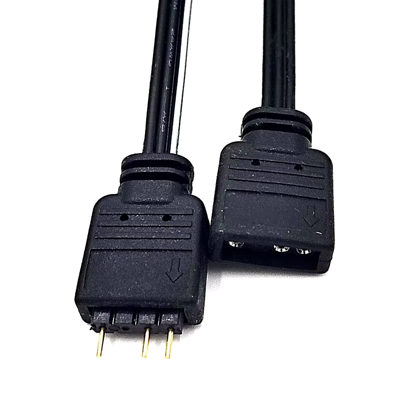4pin 180° 公对母 母对母 镀锡铜导体 风扇与 PWM 控制线
