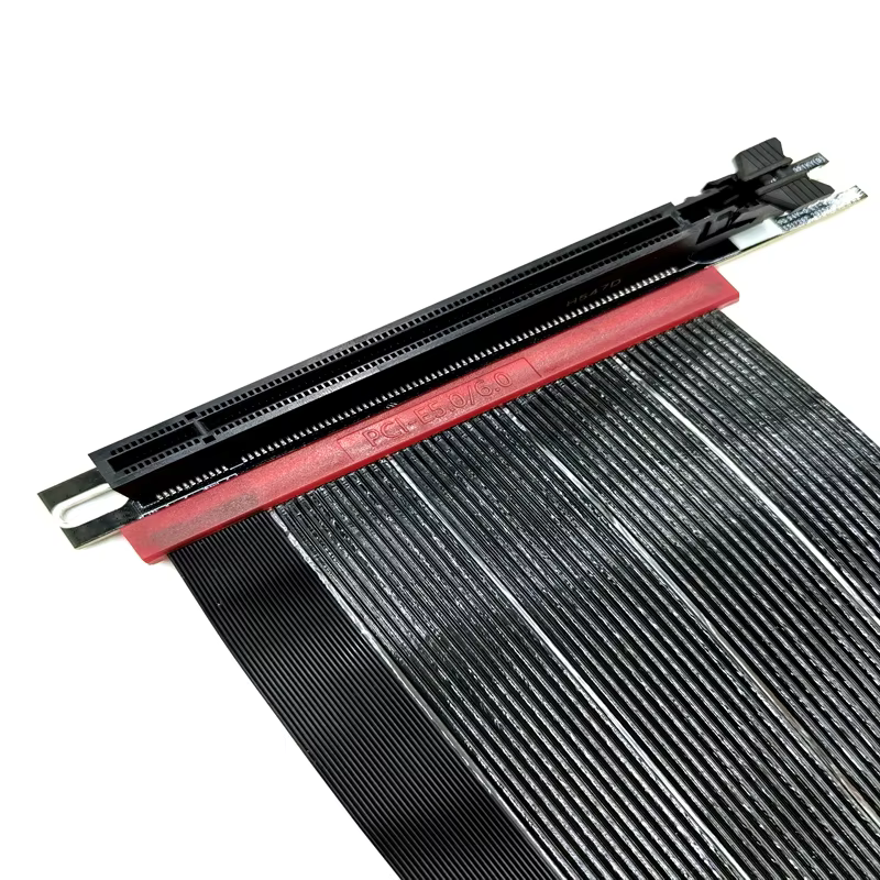 PCIE 5.0/6.0 Riser Cable | RTX5090 RX9070 GPU Ready | X16 128GB/s Speed | Compatible PCIe 4.0 WRX80/WRX90E | Stackable | Single