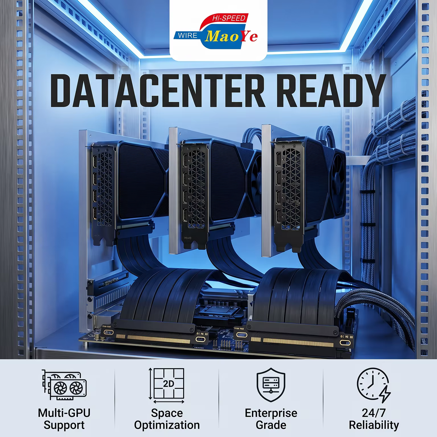 64GB/s 16GT/s PCIe 4.0 x16 顯示卡延長線