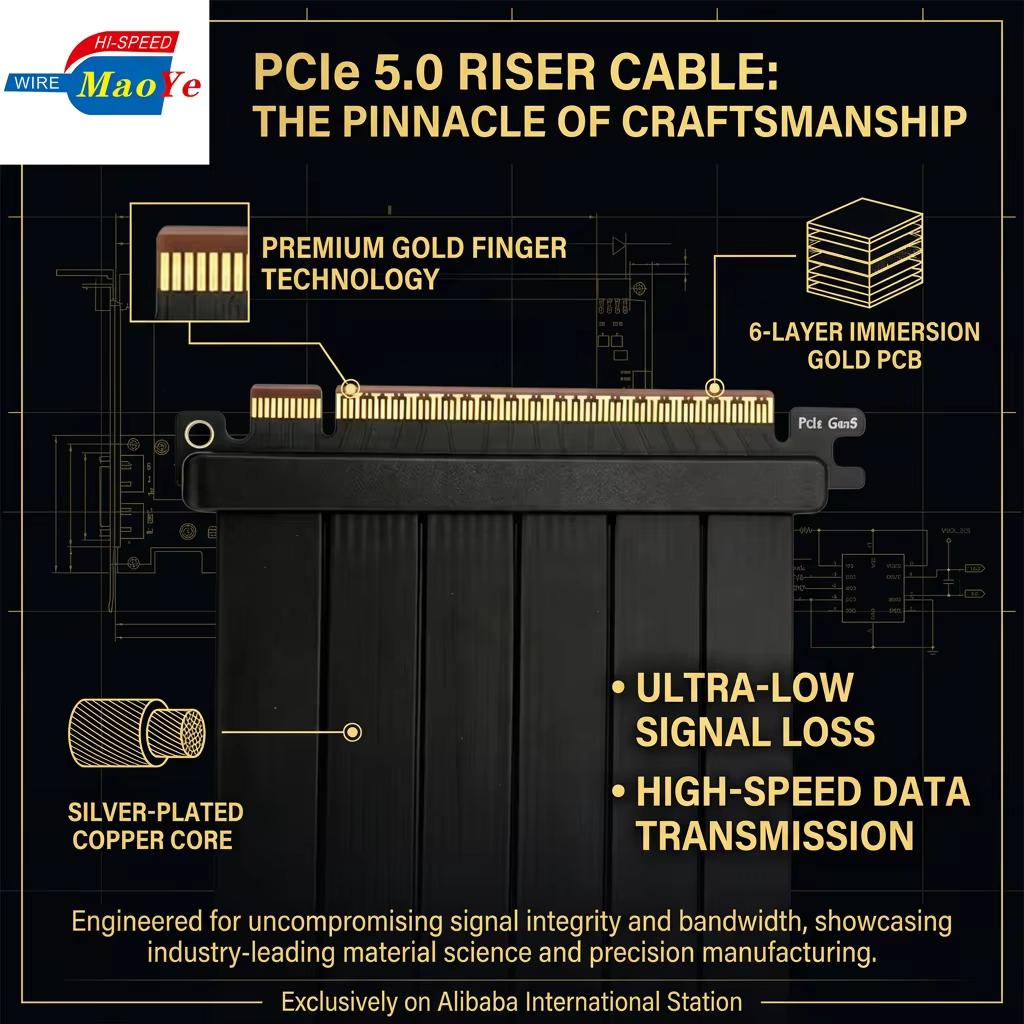 PCIe 5.0 x16 显卡延长线
