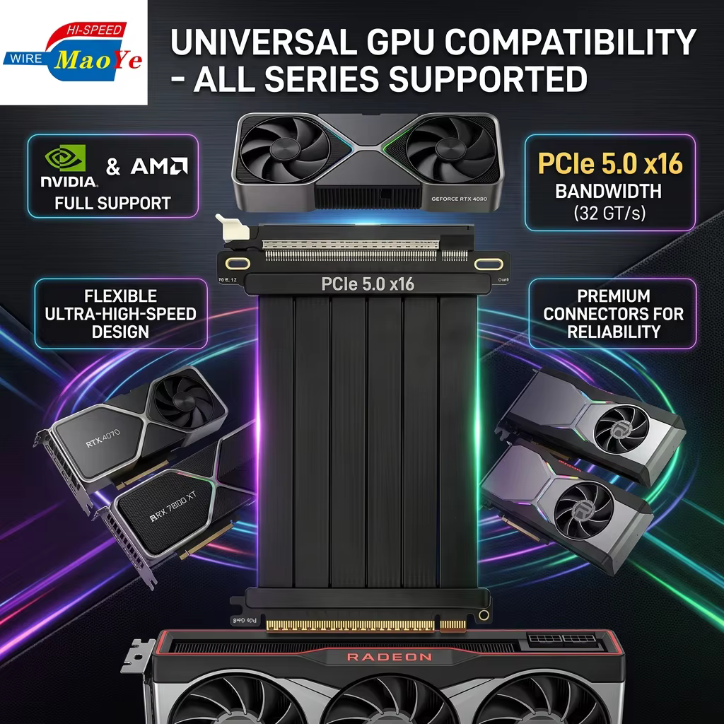 PCIe 5.0 x16 顯示卡延長線