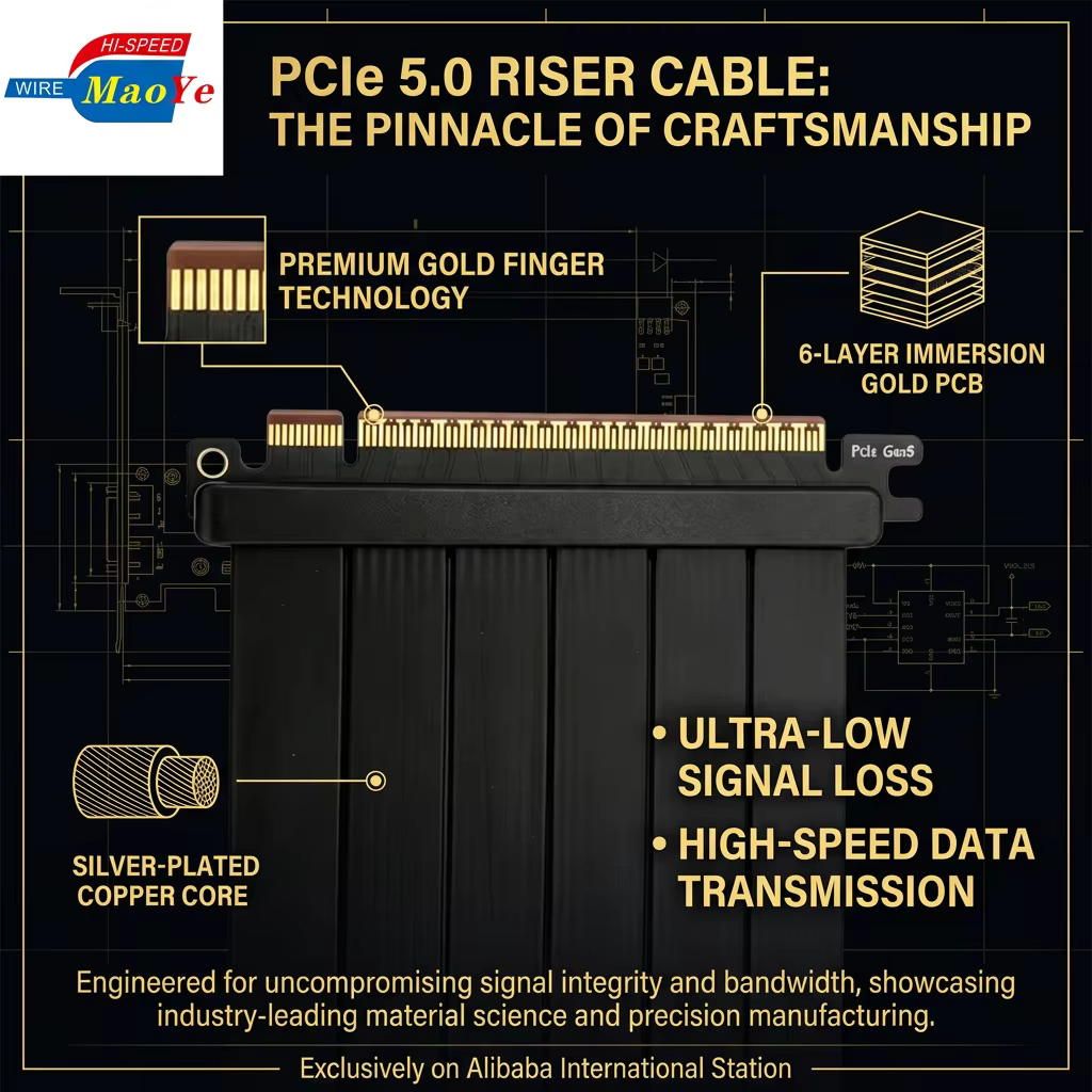 纯铜导体 ITX / SFF PCIe 5.0 x16 显卡延长线
