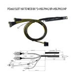 8P 4P MCIO 8X PH4.2 8P PH2.0 4P PCIe 6.0 CEM 轉 MCIO 線纜組件