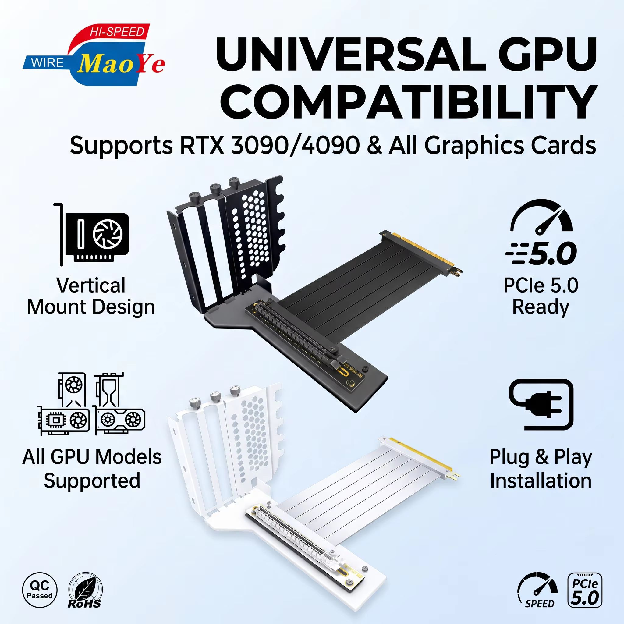 PCIe 5.0 X16 90° 顯示卡直立安裝套件