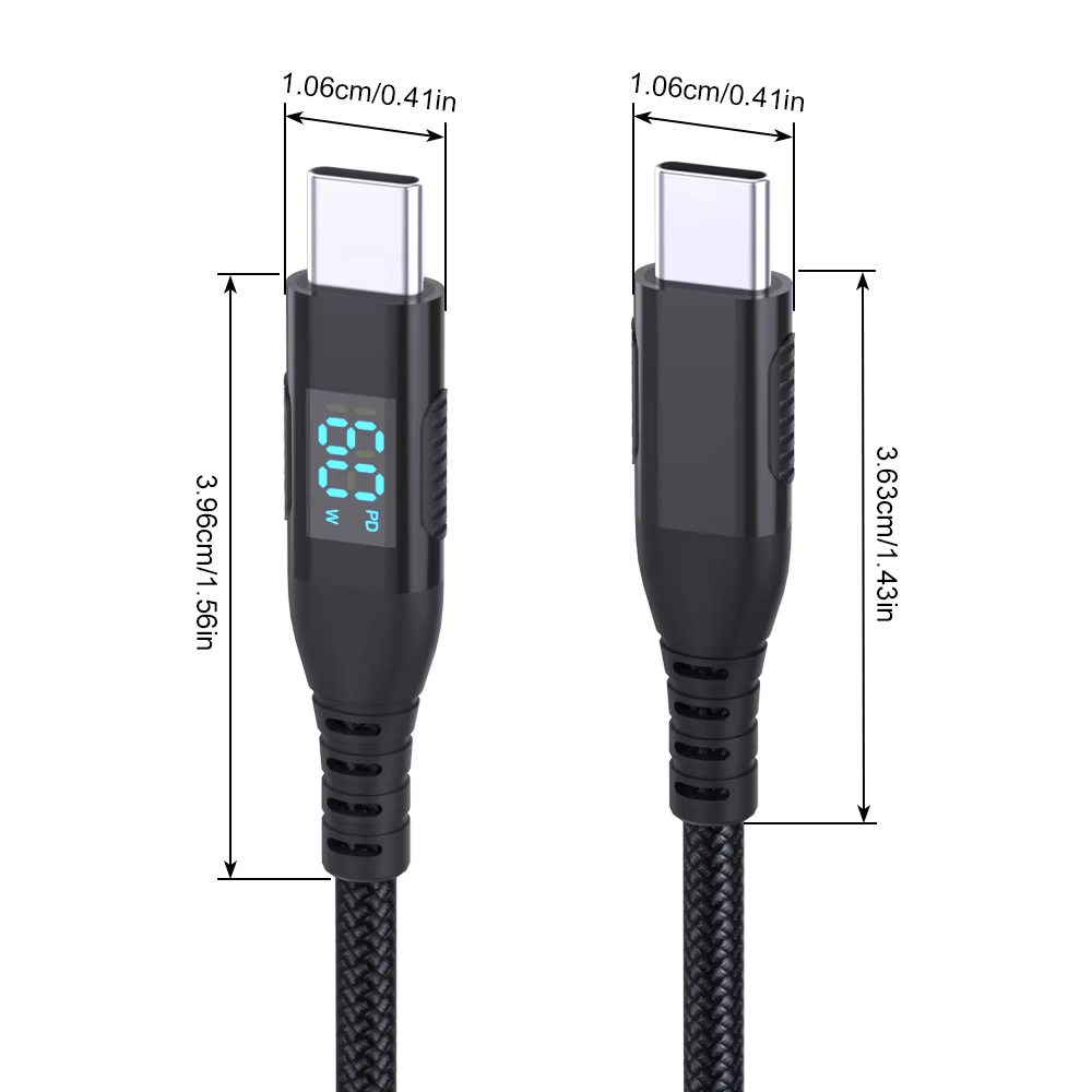 60W 100W 屏蔽 尼龍編織 USB 2.0 資料與充電線