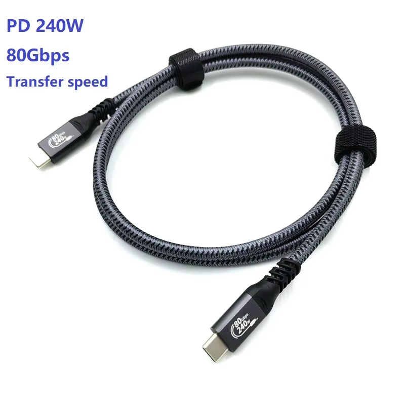 USB Type-C USB4 V2 Thunderbolt 5 8K 60Hz 240W 8K 60Hz USB4 80Gbps / 120Gbps 高速傳輸線