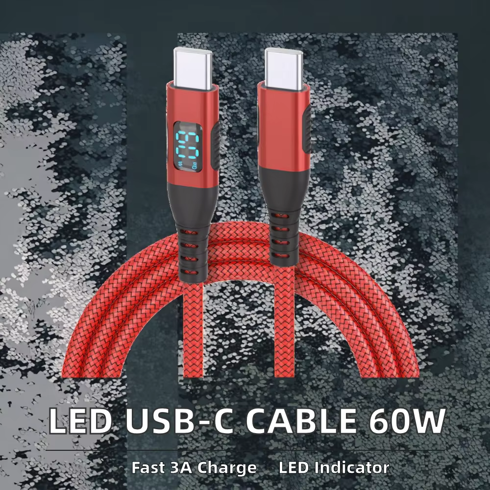 60W 尼龙编织 纯铜导体 USB 2.0 数据与充电线