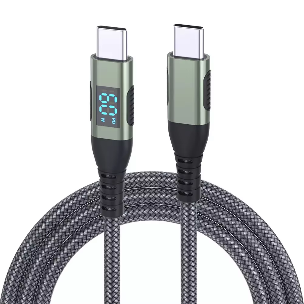 60W 尼龙编织 纯铜导体 USB 2.0 数据与充电线