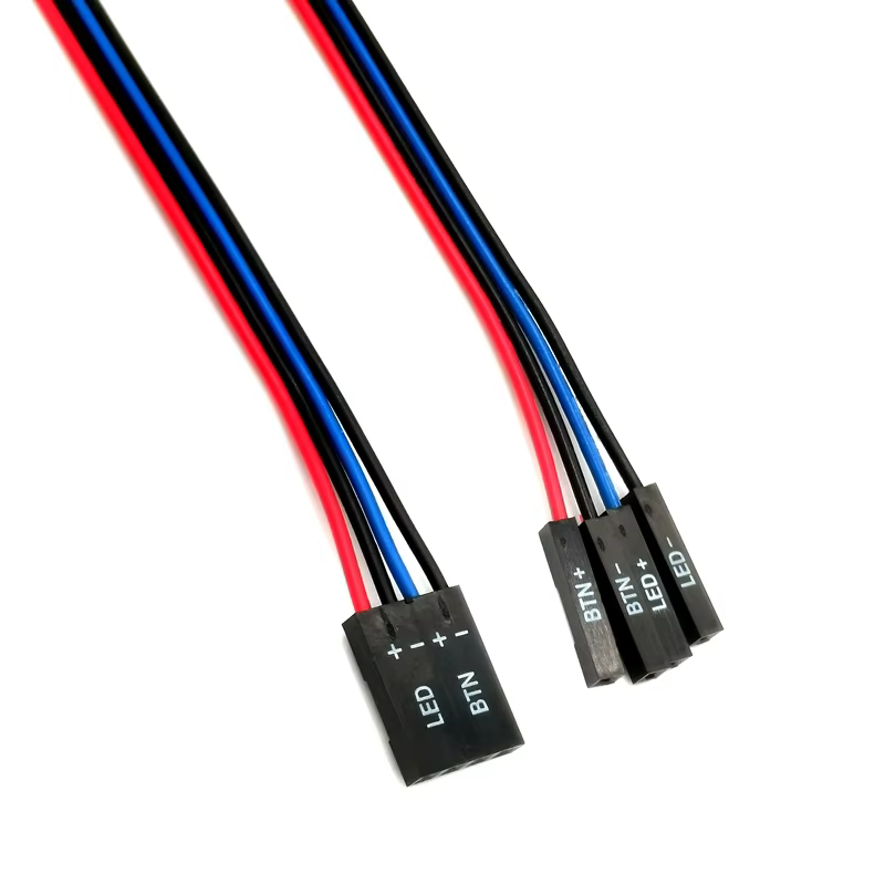 4Pin RCA 電腦內部音訊與開關線纜組件