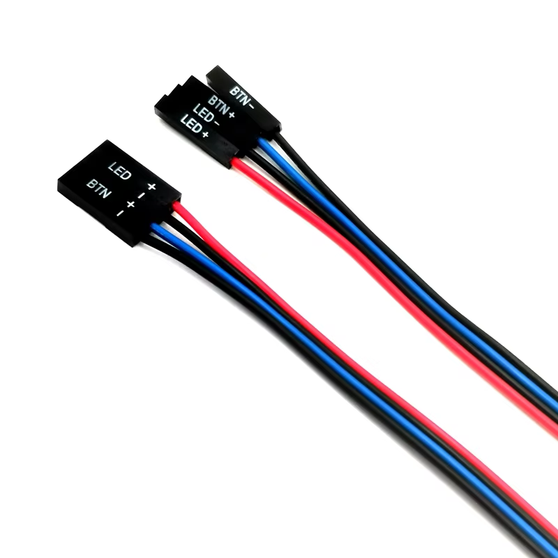 4Pin RCA 電腦內部音訊與開關線纜組件