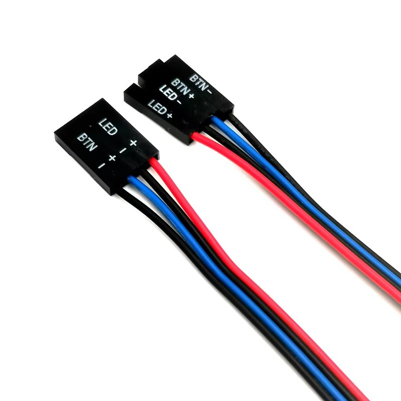 4Pin RCA 電腦內部音訊與開關線纜組件