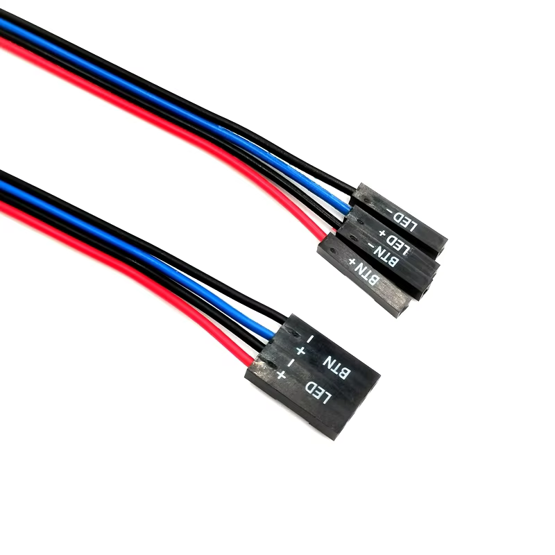 4Pin RCA 電腦內部音訊與開關線纜組件
