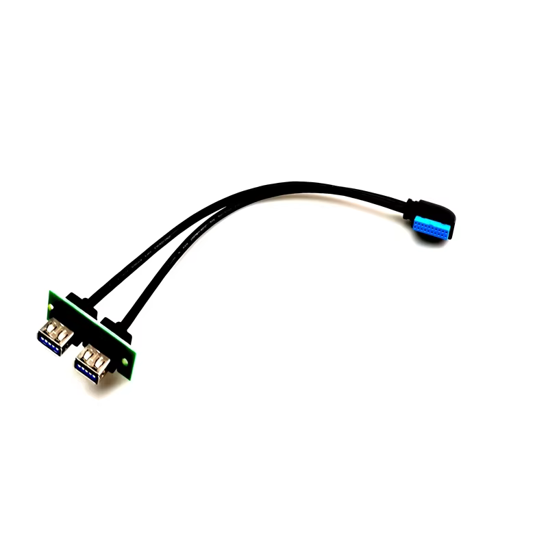 20pin USB3.0 屏蔽 電腦機殼前置 I/O 線纜組件