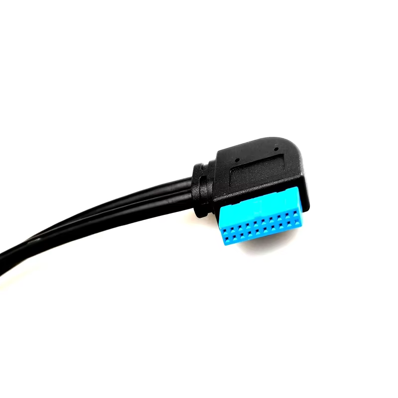 20pin USB3.0 屏蔽 電腦機殼前置 I/O 線纜組件