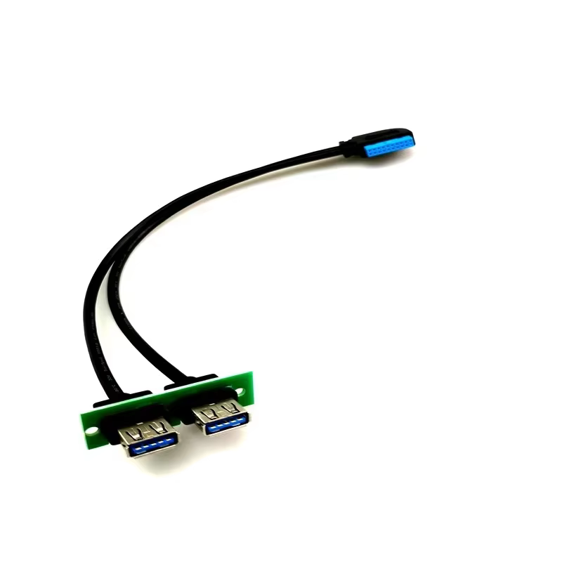 20pin USB3.0 屏蔽 電腦機殼前置 I/O 線纜組件