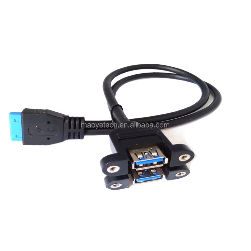 19Pin USB 3.0 屏蔽 主板 USB 接口转接线