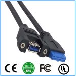 19Pin USB 3.0 屏蔽 主板 USB 接口转接线