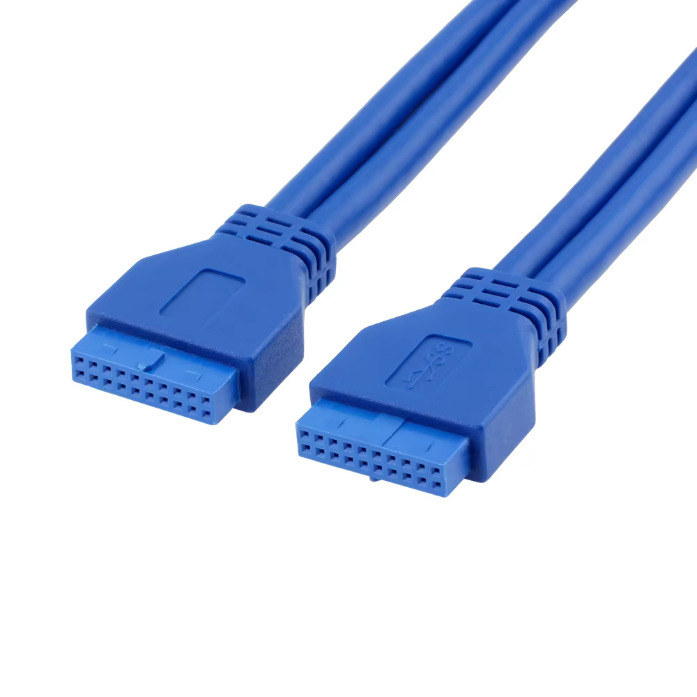 20Pin 公對公 主機板 USB 介面轉接線