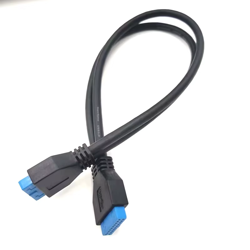 20Pin 公對公 主機板 USB 介面轉接線