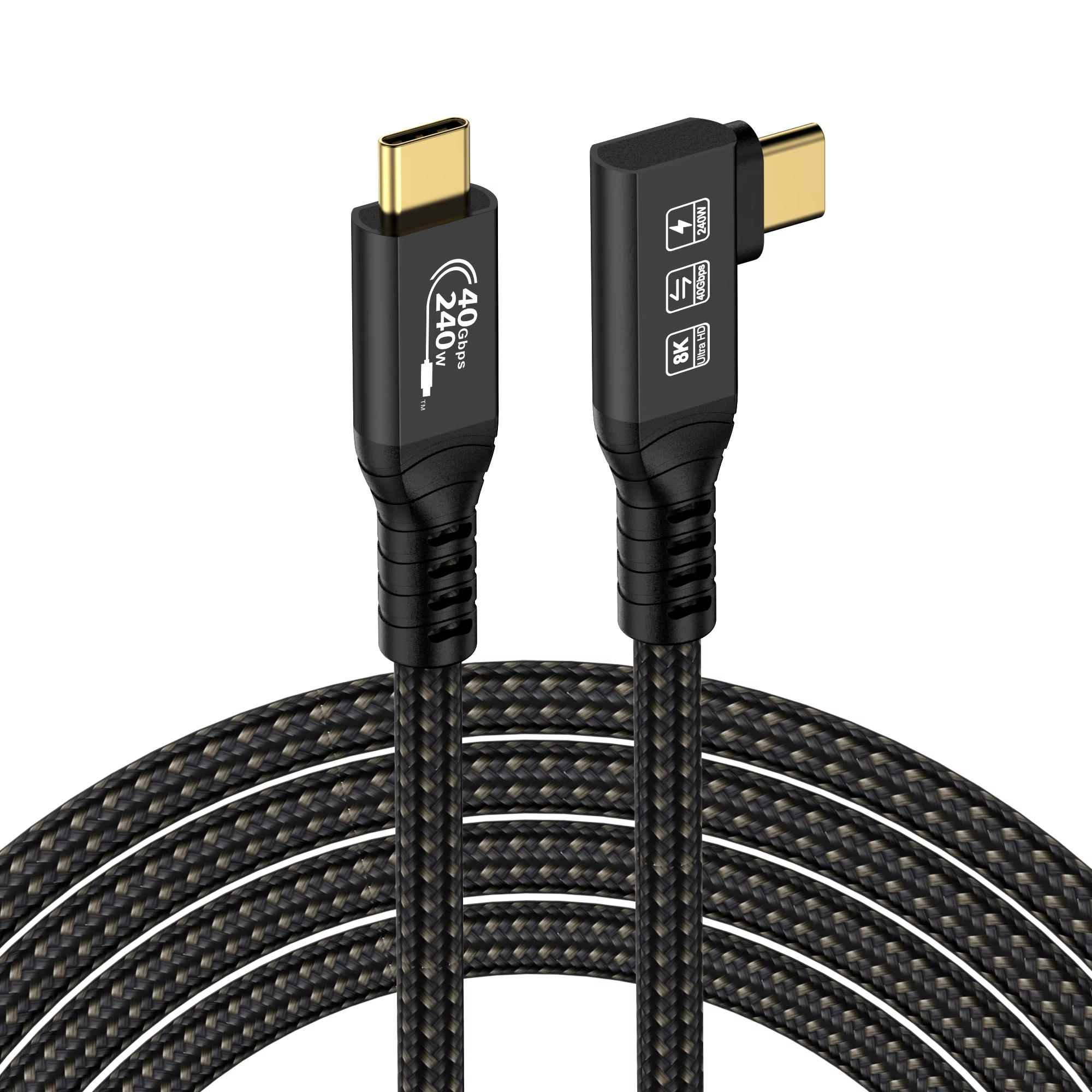 Type-C 轉 Type-C 1m 屏蔽 USB4 40Gbps PD 240W 全功能傳輸線
