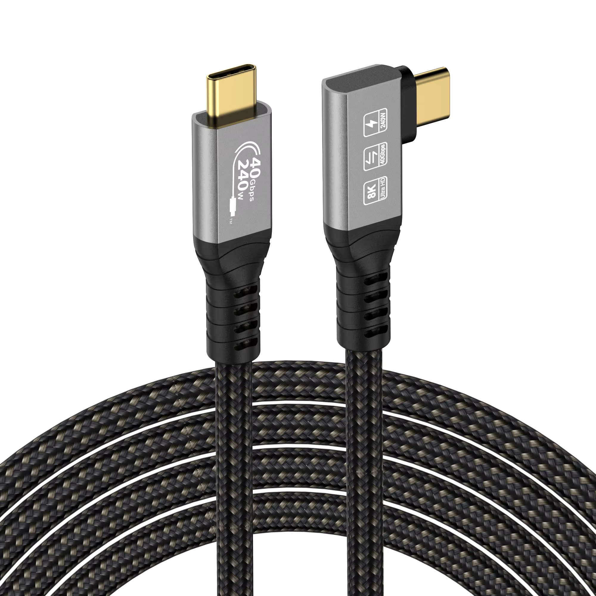 Type-C 轉 Type-C 1m 屏蔽 USB4 40Gbps PD 240W 全功能傳輸線