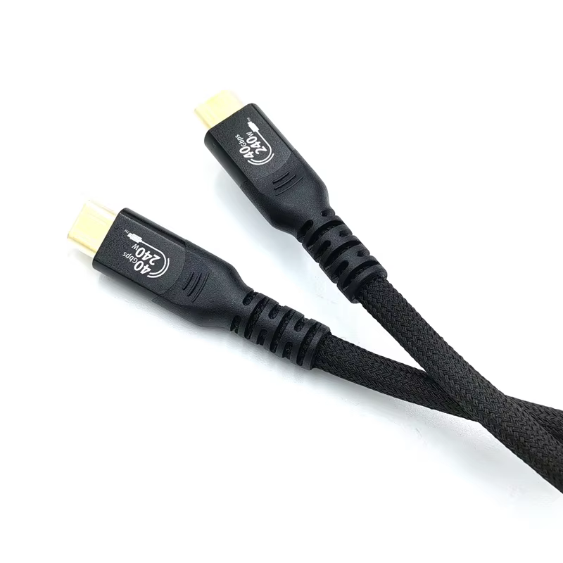 USB Type-C Thunderbolt 5 10FT 8K 60Hz 240W USB4 40Gbps 全功能传输线