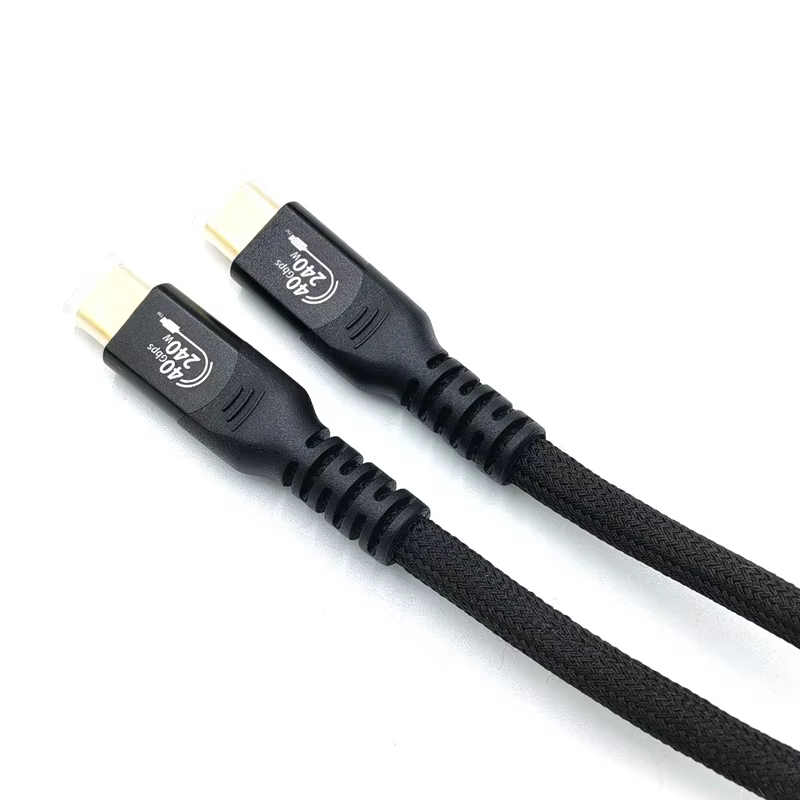 USB Type-C Thunderbolt 5 10FT 8K 60Hz 240W USB4 40Gbps 全功能传输线