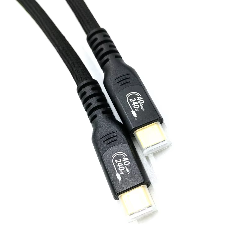 USB Type-C Thunderbolt 5 10FT 8K 60Hz 240W USB4 40Gbps 全功能传输线