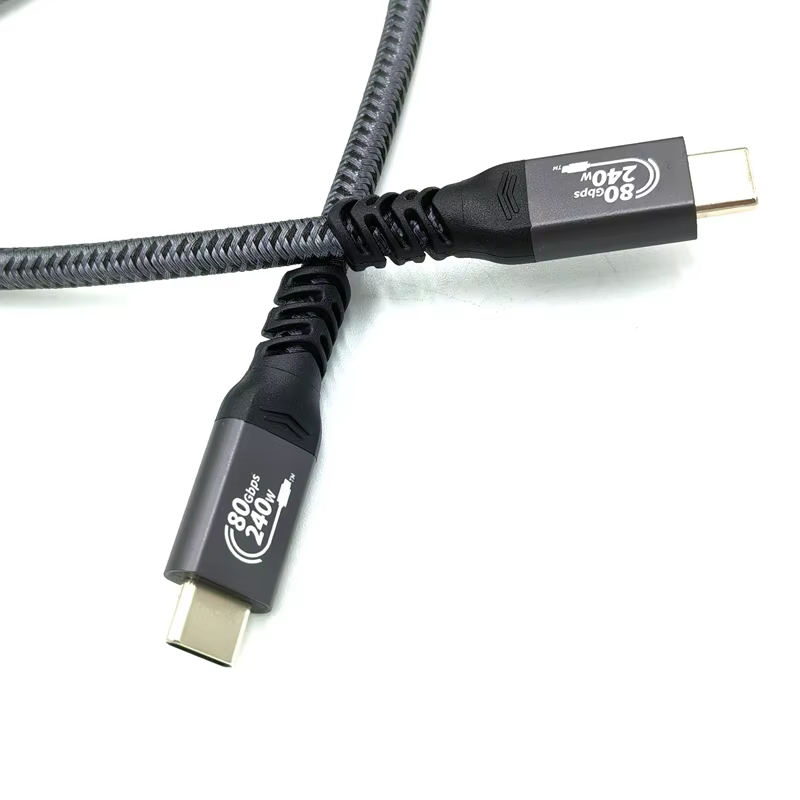 Type-C USB4 V2 Thunderbolt 5 8K 60Hz 240W 8K 60Hz USB4 80Gbps / 120Gbps 高速传输线
