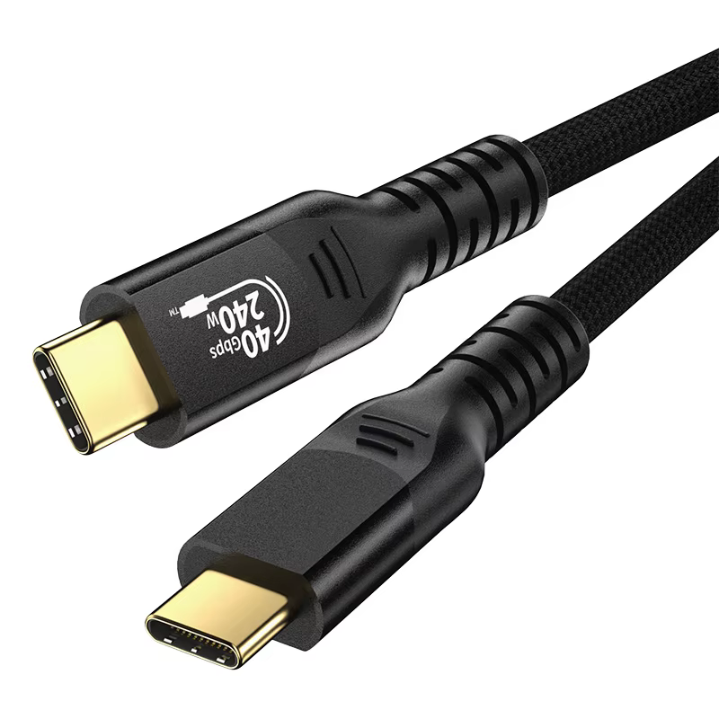 Thunderbolt 4 10ft 8K 60Hz 240W 8K 60Hz USB4 40Gbps 全功能传输线