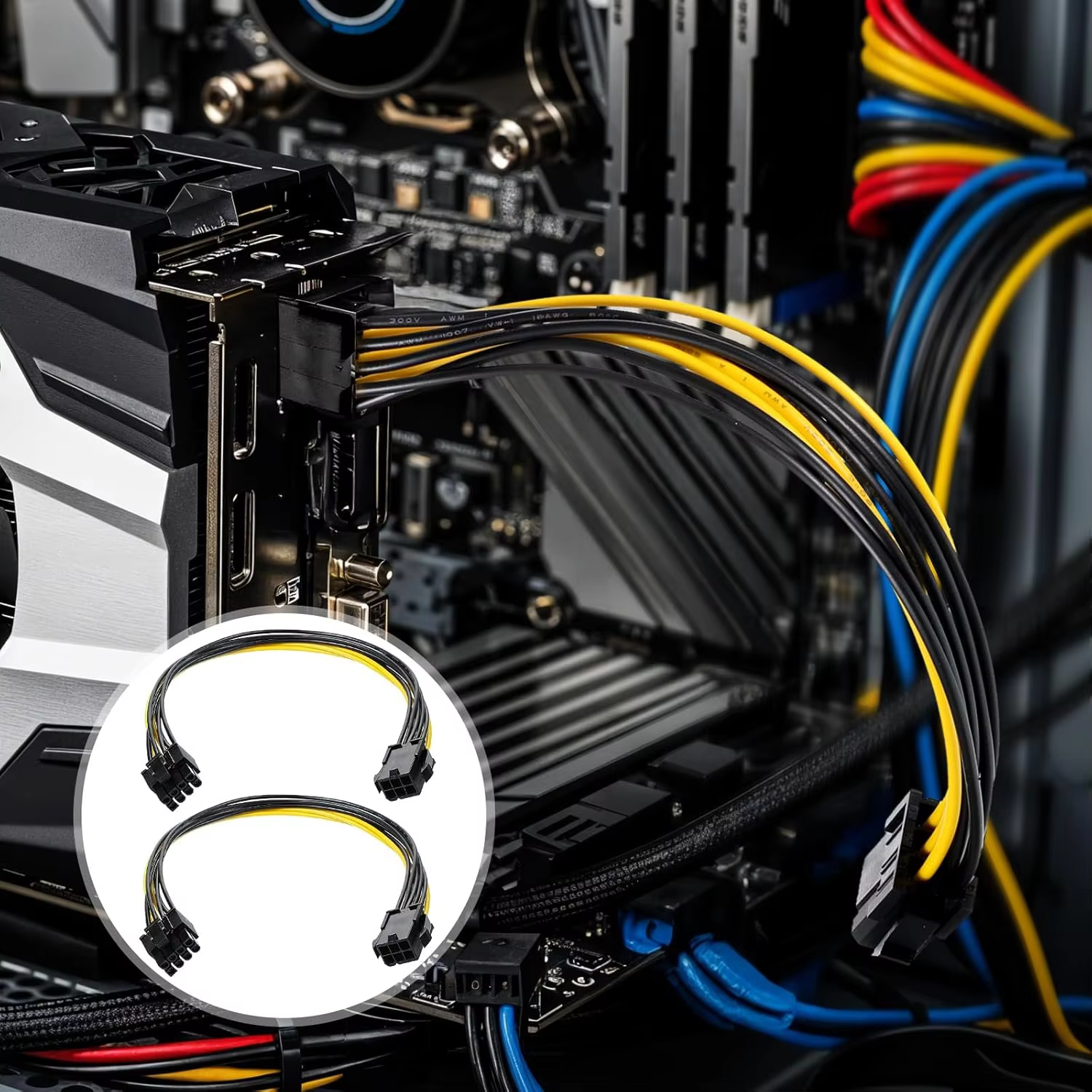 6 Pin 转 8 Pin PCIe 6Pin / 8Pin 显卡电源线