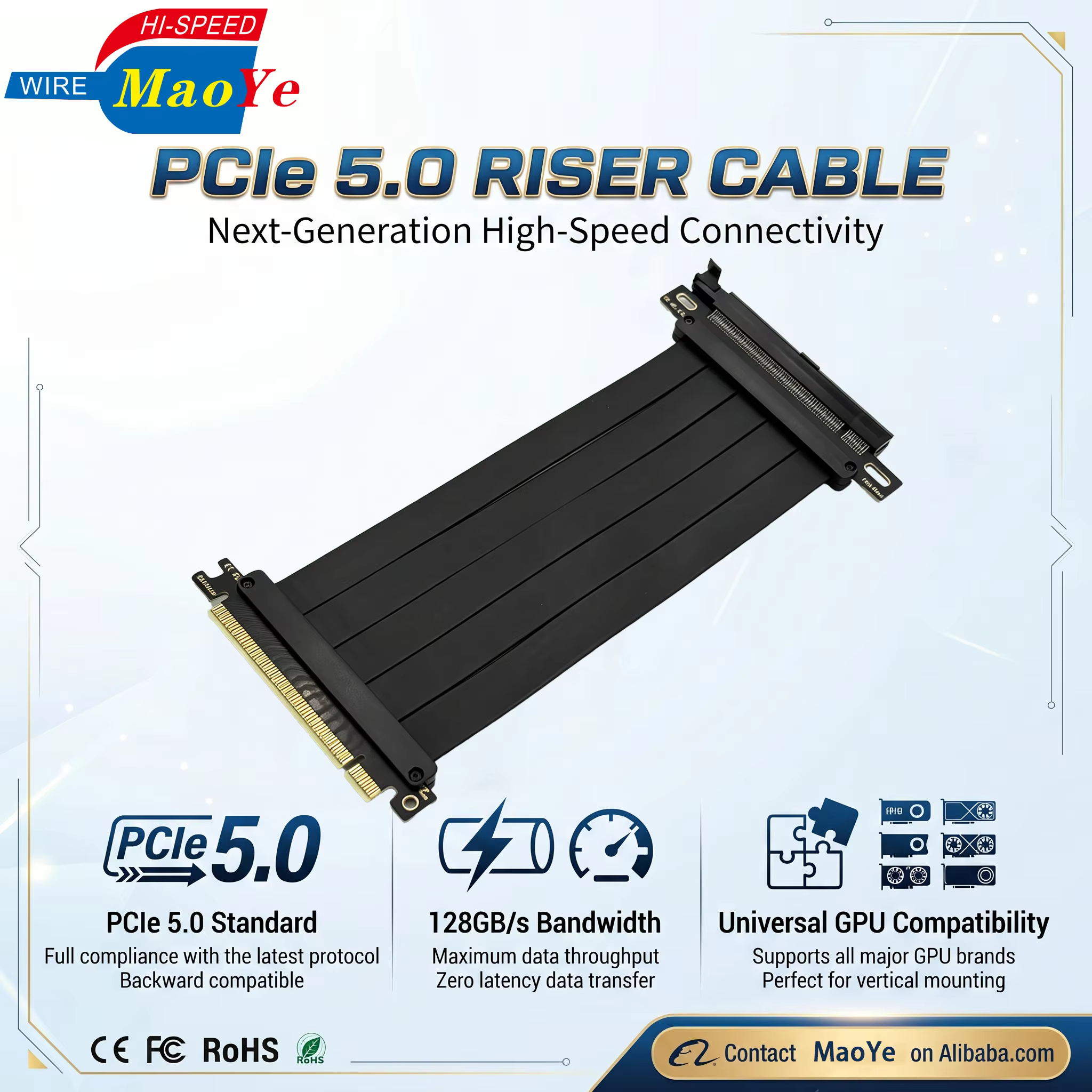 PCIe 5.0 x16 顯示卡延長線