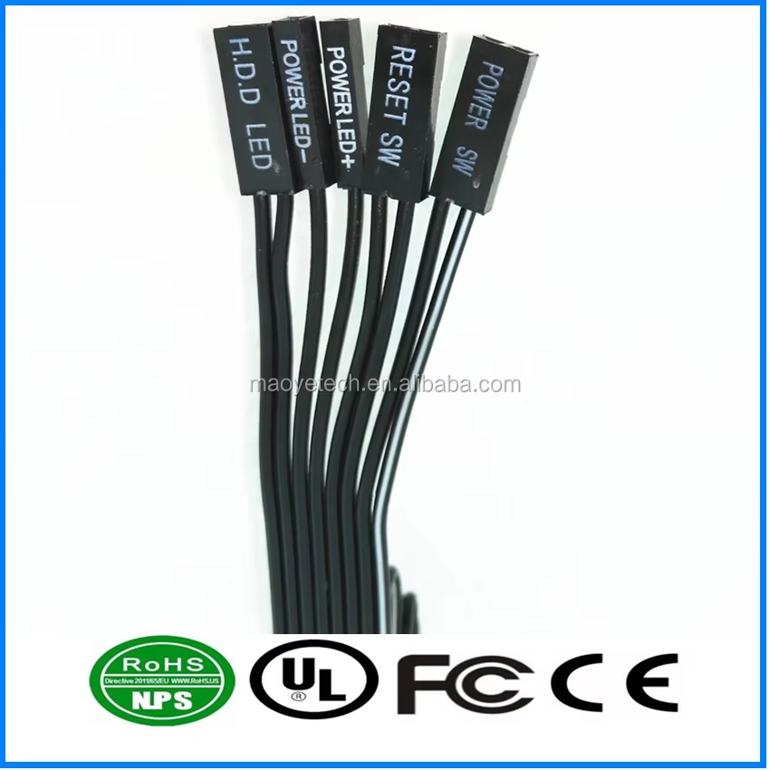 USB 2.0 + LED/电源开关 电脑机箱前置 I/O 线缆组件